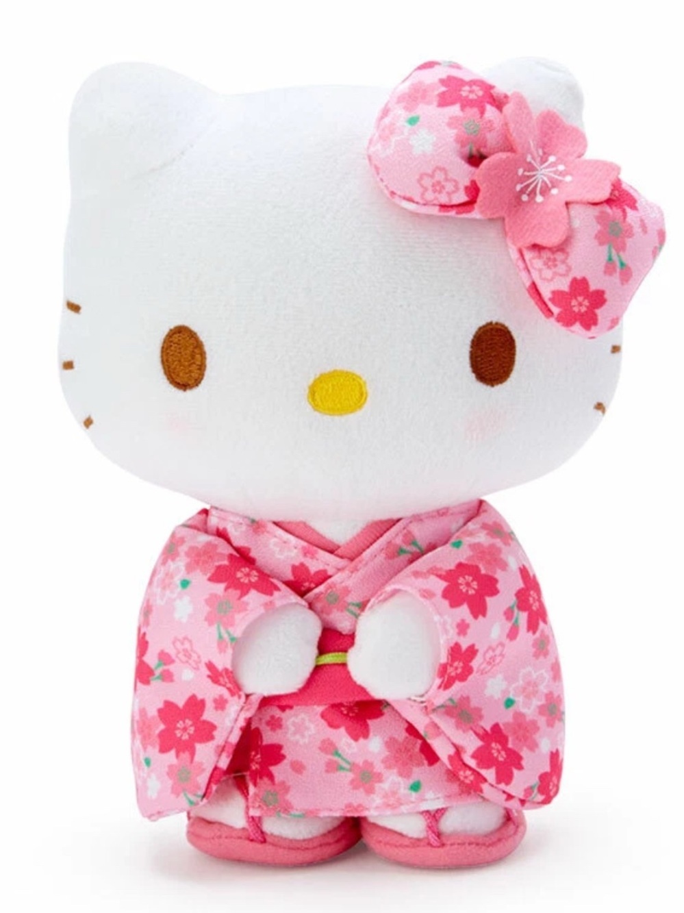 Sanrio Hello Kitty Hello Kitty Plush Toy (Sakura Kimono) From Japan NWT